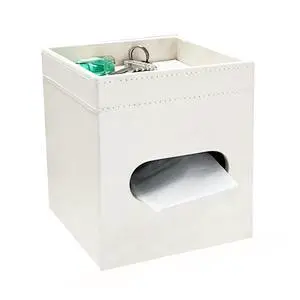 PU Leather Tissue Box Cover Square, Modern Tissue Holder with Storage Valet Tray, Nightstand Decorative Tissues Case, Facial Tissue Box Holder for Bathroom,Bedroom,Livingroom and Office (Beige) PU Leather Tissue Box Cover Square, Modern Tissue Holder with Storage Valet Tray, Nightstand Decorative Tissues Case, Facial Tissue Box Holder for Bathroom,Bedroom,Livingroom and Office (Beige)