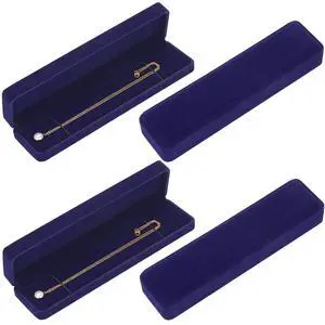 4 Pieces Velvet Bracelet Necklace Pendant Jewelry Box, Small Long Jewelry Watch Gift Box for Proposal, Wedding, Engagement, Christmas (BLUE-4PCS) 4 Pieces Velvet Bracelet Necklace Pendant Jewelry Box, Small Long Jewelry Watch Gift Box for Proposal, Wedding, Engagement, Christmas (BLUE-4PCS)