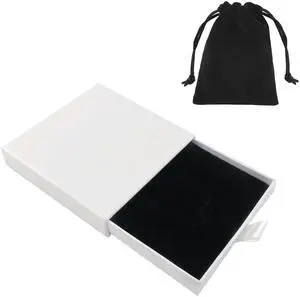 Small Jewelry Gift Box and Velvet Bag, Necklace Bracelet Earring Cardboard Organizer Square Jewellery Gift Box Pendent Storage Case for Birthday Xmas Christmas Wrapping (White) Small Jewelry Gift Box and Velvet Bag, Necklace Bracelet Earring Cardboard Organizer Square Jewellery Gift Box Pendent Storage Case for Birthday Xmas Christmas Wrapping (White)