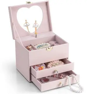 Musical Jewelry Box for Girls - Birthday Day Gifts for Daughter Kids - Dance Girls for Ages 4 5 6 7 8-12 Year Old - Kid Music Box with Ballerina for Bedroom Decor - Light Pink Musical Jewelry Box for Girls - Birthday Day Gifts for Daughter Kids - Dance Girls for Ages 4 5 6 7 8-12 Year Old - Kid Music Box with Ballerina for Bedroom Decor - Light Pink