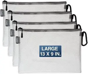 Air Production Large Clear Zipper Pouch (4Pack) Cable Organizer & Travel Gear Bag for Electronics, Camera Accessories, Tool Pouch & Small Tech Storage Air Production Large Clear Zipper Pouch (4Pack) Cable Organizer & Travel Gear Bag for Electronics, Camera Accessories, Tool Pouch & Small Tech Storage
