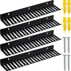 4 Pcs Wall Mountable Cable Hanger Cord Rack Organizer Black Holder with 19 Cable Slots Width from 5.5 to 9.5mm for Cord Management Storage Wall Shelf Mount 4 Pcs Wall Mountable Cable Hanger Cord Rack Organizer Black Holder with 19 Cable Slots Width from 5.5 to 9.5mm for Cord Management Storage Wall Shelf Mount