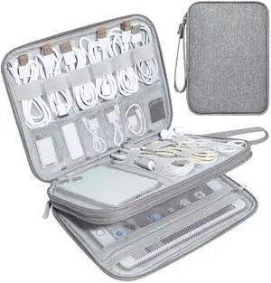 Electronics Organizer Travel, Travel Cord Organizer Case, Compact Electronics Accessories Bag for Cable, Cord, Charger, Phone Electronics Organizer Travel, Travel Cord Organizer Case, Compact Electronics Accessories Bag for Cable, Cord, Charger, Phone