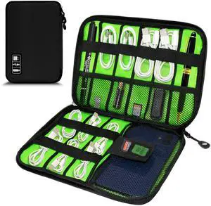 Electronics Organizer,Travel Cord Organizer Pouch, Portable Cable Organizer Bags,Travel Electronic Accessories Storage Case for Cables, Cords, Charger, Phone (Black) Electronics Organizer,Travel Cord Organizer Pouch, Portable Cable Organizer Bags,Travel Electronic Accessories Storage Case for Cables, Cords, Charger, Phone (Black)