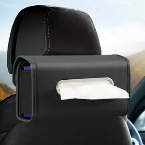 Car Tissue Holder, WHHMK Tissue Box Cover Keep Car Tidy, Premium PU Leather Backseat Napkin Rectangle Organizer, Extra Large Tissue Box Storage in Auto Fits for 100-150 Regular Size Tissues, Black Car Tissue Holder, WHHMK Tissue Box Cover Keep Car Tidy, Premium PU Leather Backseat Napkin Rectangle Organizer, Extra Large Tissue Box Storage in Auto Fits for 100-150 Regular Size Tissues, Black