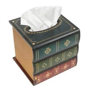 Crafted Classical Retro Wooden Antique Book Tissue Box Cover Square Tissue Holder Dispenser Paper Cover Case Napkin Holder Home Decor for Bathroom Living Room Office car Kitchen (Green) Crafted Classical Retro Wooden Antique Book Tissue Box Cover Square Tissue Holder Dispenser Paper Cover Case Napkin Holder Home Decor for Bathroom Living Room Office car Kitchen (Green)