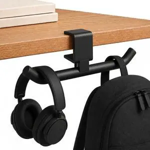 80-lb Heavy-Duty Bag Hook for Desk or Table,Adjustable Purse Hanger,Purse Hook,Backpack Holder for Table & Handbag Hanger,Space-Saving Organizer for Classroom, Dorm Office,Home,and Cafe Tables (Black) 80-lb Heavy-Duty Bag Hook for Desk or Table,Adjustable Purse Hanger,Purse Hook,Backpack Holder for Table & Handbag Hanger,Space-Saving Organizer for Classroom, Dorm Office,Home,and Cafe Tables (Black)