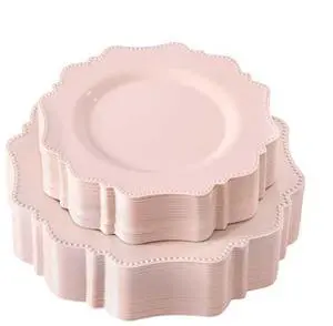 60 Pack Pink Plastic Plates Set for 30 Guest,Pink Party Plates,Heavy Duty Pink Plates,include 30 Dinner plates& 30 Salad/Dessert plates for Party,Spring,Wedding,Birthday,Valentines,Easter Day 60 Pack Pink Plastic Plates Set for 30 Guest,Pink Party Plates,Heavy Duty Pink Plates,include 30 Dinner plates& 30 Salad/Dessert plates for Party,Spring,Wedding,Birthday,Valentines,Easter Day