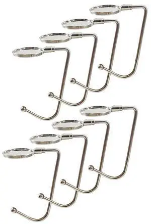 8 Pack Purse Hook Hanger, Metal Hook Long Handbag Hanger for Table Desk,Portable Bag Holder Under Counter Handbags Hook for Women Girl 8 Pack Purse Hook Hanger, Metal Hook Long Handbag Hanger for Table Desk,Portable Bag Holder Under Counter Handbags Hook for Women Girl