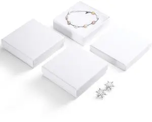 Cardboard Jewelry Gift Boxes for shipping, Glossy Small Gift boxes for Necklace Ring Bracelet Earring Cotton Filled Jewlery Box with Lids, White 3.5x3.5x1 Inch, 20 Pieces Cardboard Jewelry Gift Boxes for shipping, Glossy Small Gift boxes for Necklace Ring Bracelet Earring Cotton Filled Jewlery Box with Lids, White 3.5x3.5x1 Inch, 20 Pieces