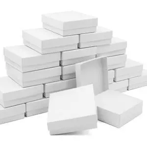 Cardboard Jewelry White Gift Boxes 20 Pack3.5×3.5×1 inches, its apply to displaying necklaces, rings, bracelets, earrings Cardboard Jewelry White Gift Boxes 20 Pack3.5×3.5×1 inches, its apply to displaying necklaces, rings, bracelets, earrings