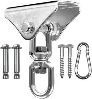 1000 LB Punching Heavy Bag Hanger, Steel Heavy Duty Swing Hanger Bolts for Wood and Concrete - 360° Swing 1000 LB Punching Heavy Bag Hanger, Steel Heavy Duty Swing Hanger Bolts for Wood and Concrete - 360° Swing
