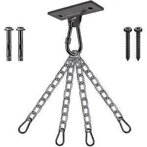 Heavy Duty Boxing Punching Bag Chain,450 LB Capacity, Wall Mount Ceiling Hooks for Boxing& MMA,Wood Beam Holder with 4 Chains and 4 Carabiners,2 Wood Screws for Wooden Sets Heavy Duty Boxing Punching Bag Chain,450 LB Capacity, Wall Mount Ceiling Hooks for Boxing& MMA,Wood Beam Holder with 4 Chains and 4 Carabiners,2 Wood Screws for Wooden Sets