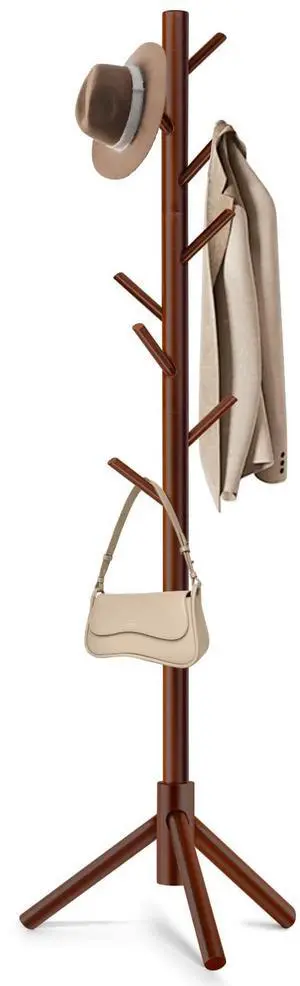 Coat Rack, Freestanding Coat Rack with 8 Hooks and 3 Adjustable Size Tree Coat Racks for Bedroom, Hallway, Entrance, Office, for Hats, Coats, Scarves, Handbags Coat Rack, Freestanding Coat Rack with 8 Hooks and 3 Adjustable Size Tree Coat Racks for Bedroom, Hallway, Entrance, Office, for Hats, Coats, Scarves, Handbags