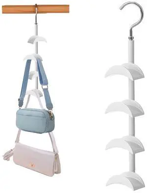 Purse Organizer Purse Organizer for Closet Purse Hanger-360 °Rotation,Curved Design, No Fear of Deformation of The Bag StrapPremium and Smooth Purse Hook (White 1 Piece) Purse Organizer Purse Organizer for Closet Purse Hanger-360 °Rotation,Curved Design, No Fear of Deformation of The Bag StrapPremium and Smooth Purse Hook (White 1 Piece)