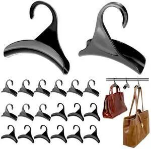 20-Pack Black Acrylic Purse Hanger Hooks Compact Closet Organizer for Handbags and Satchels 4.33" x 4.33" with 1.58" Thickness Crease-Free Design Suitable for Home Décor 20-Pack Black Acrylic Purse Hanger Hooks Compact Closet Organizer for Handbags and Satchels 4.33" x 4.33" with 1.58" Thickness Crease-Free Design Suitable for Home Décor