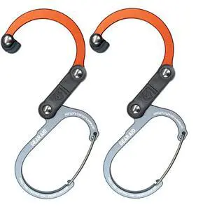 HEROCLIP Carabiner Clip and Hook (Mini) for Travel, Luggage, Purse and Small Bags, Orange, 2 Pack HEROCLIP Carabiner Clip and Hook (Mini) for Travel, Luggage, Purse and Small Bags, Orange, 2 Pack