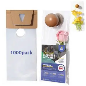 1000-Pack 6X12 Door Hanger Bags, Clear Door Hanger Bags For Flyers, Greeting Cards, Small Gifts, Announcements, Brochures To Keepping Dry And Prevent Them From Being Blown Away 1000-Pack 6X12 Door Hanger Bags, Clear Door Hanger Bags For Flyers, Greeting Cards, Small Gifts, Announcements, Brochures To Keepping Dry And Prevent Them From Being Blown Away