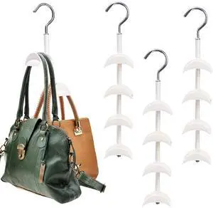 3 Pack Purse Hanger for Closet, 360°Rotatable Handbag Tote Bag Hooks, Space Saving 4 in 1 Bag Hanging Organizer for Belt, Scarves, Hat, Keep Straps in Good Shape 3 Pack Purse Hanger for Closet, 360°Rotatable Handbag Tote Bag Hooks, Space Saving 4 in 1 Bag Hanging Organizer for Belt, Scarves, Hat, Keep Straps in Good Shape