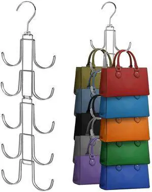 Purse Hanger for Closet, Collapsible Metal Purse Organizer with 20 Big Hooks(2 Pack), 360° Rotation for Better Organizer&Display, Foldable Bag Hangers Space Saving for Handbag, Belt, Scarve, Tie Purse Hanger for Closet, Collapsible Metal Purse Organizer with 20 Big Hooks(2 Pack), 360° Rotation for Better Organizer&Display, Foldable Bag Hangers Space Saving for Handbag, Belt, Scarve, Tie