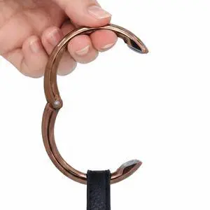 Bag Hanger, Polished Copper PVD | The Ring that Opens into a Bag Hook Bag Hanger, Polished Copper PVD | The Ring that Opens into a Bag Hook