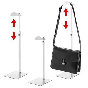 3 Pack Purse Display Stand Stainless Steel, Adjustable Height Metal Handbag Holder Single Bag Jewelry Display Rack for Closet, Boutique Store, Silver 3 Pack Purse Display Stand Stainless Steel, Adjustable Height Metal Handbag Holder Single Bag Jewelry Display Rack for Closet, Boutique Store, Silver