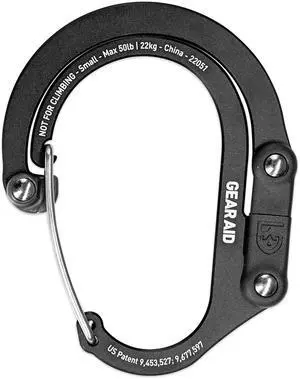 HEROCLIP Carabiner Clip and Hook (Small) for Purse, Stroller, and Backpack, Stealth Black HEROCLIP Carabiner Clip and Hook (Small) for Purse, Stroller, and Backpack, Stealth Black