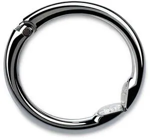 Bag Hanger, Polished Hematite PVD | The Ring that Opens into a Hook Bag Hanger, Polished Hematite PVD | The Ring that Opens into a Hook