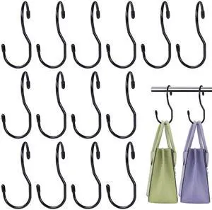 Purse Hanger for Closet, 14PCS S-Shaped Bag Hanger Purse Hooks, Large Size Closet Rod Hooks for Hanging Bags Handbags Belts Hats Purse Hanger for Closet, 14PCS S-Shaped Bag Hanger Purse Hooks, Large Size Closet Rod Hooks for Hanging Bags Handbags Belts Hats