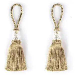 2 Pack Gold Tassels with Loops, Door Knob Tassel Large Handmade Tassel Craft, DIY Accessories for Home Decoration (Gold, 2) 2 Pack Gold Tassels with Loops, Door Knob Tassel Large Handmade Tassel Craft, DIY Accessories for Home Decoration (Gold, 2)