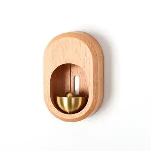 Shopkeepers Bell - Magnetic Attached Doorbell for Door Opening - Unique Office Ornament and Hanging Decoration for Business Entrance, Fridge Sticker and Barn Door (Clock-Shaped-Beechwood) Shopkeepers Bell - Magnetic Attached Doorbell for Door Opening - Unique Office Ornament and Hanging Decoration for Business Entrance, Fridge Sticker and Barn Door (Clock-Shaped-Beechwood)