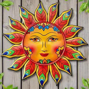 Metal Sun Flower Wall Decor,12.87 inches Sun Wall Art Hanging Decoration for Indoor and Outdoor, Garden Farmhouse Yard Patio Fence Living Room Bedroom Decor Metal Sun Flower Wall Decor,12.87 inches Sun Wall Art Hanging Decoration for Indoor and Outdoor, Garden Farmhouse Yard Patio Fence Living Room Bedroom Decor