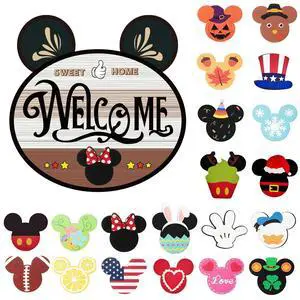 15.7'' Cute Mouse Seasonal Interchangeable Home Sign for Front Porch,18pcs Interchangeable Hanging Vertical Welcome Door Sign for Farmhouse/Wall/Porch Decor and Housewarming Gift 15.7'' Cute Mouse Seasonal Interchangeable Home Sign for Front Porch,18pcs Interchangeable Hanging Vertical Welcome Door Sign for Farmhouse/Wall/Porch Decor and Housewarming Gift