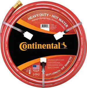 Premium Garden Red Heavy Duty Hot Water Garden Hose, 5/8in Inside Diameter x 50ft Length, Male x Female Garden Hose Thread Premium Garden Red Heavy Duty Hot Water Garden Hose, 5/8in Inside Diameter x 50ft Length, Male x Female Garden Hose Thread