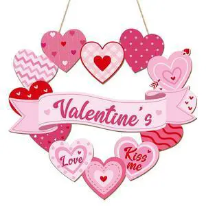 Wooden Valentines Day Door Wreath for Front Door Sign Heart Wall Signs Valentine Decoration, Sign Welcome Hanging Crafts for Home Farmhouse Wall Decor Party Outdoor indoor Supply Heart Wooden Valentines Day Door Wreath for Front Door Sign Heart Wall Signs Valentine Decoration, Sign Welcome Hanging Crafts for Home Farmhouse Wall Decor Party Outdoor indoor Supply Heart