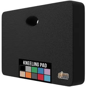Extra Thick Patent Pending Supportive Foam Kneeling Pad, Large Cushion Knee Pads for Gardening, Baby Bath Time, Dirt and Water Resistant, Workout and Garden Supplies, 17.5x11, Black Extra Thick Patent Pending Supportive Foam Kneeling Pad, Large Cushion Knee Pads for Gardening, Baby Bath Time, Dirt and Water Resistant, Workout and Garden Supplies, 17.5x11, Black