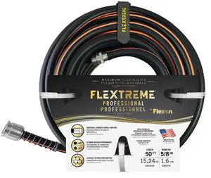 Flextreme Pro 5/8" x 50ft Performance Rubber Garden Hose Heavy-Duty, Kink-Resistant, All-Weather Flexibility, Industrial-Grade Couplings, Durable Outdoor Watering Hose for Lawn & Garden Flextreme Pro 5/8" x 50ft Performance Rubber Garden Hose Heavy-Duty, Kink-Resistant, All-Weather Flexibility, Industrial-Grade Couplings, Durable Outdoor Watering Hose for Lawn & Garden