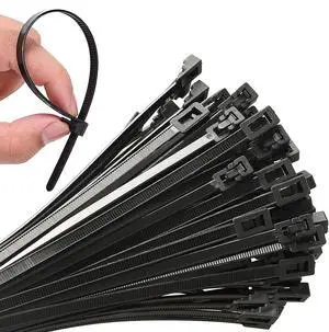 100Pcs 20Inch Heavy Duty Industrial Zip Toes Releasable Black Cable Ties Nylon Adjustable Tie wrap Reusable Zip Toes Tie Straps For Garden Plant Secure Vine Home Office Use 100Pcs 20Inch Heavy Duty Industrial Zip Toes Releasable Black Cable Ties Nylon Adjustable Tie wrap Reusable Zip Toes Tie Straps For Garden Plant Secure Vine Home Office Use