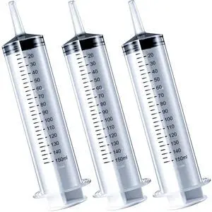 3 PACK 150 ML Large Syringes ,Plastic Garden Industrial Syringes for Scientific Labs, Measuring, Watering, Refilling, Filtration Multiple Uses 3 PACK 150 ML Large Syringes ,Plastic Garden Industrial Syringes for Scientific Labs, Measuring, Watering, Refilling, Filtration Multiple Uses