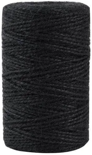 328 Feet 2mm Thick Black Natural Jute Twine, Garden Twine Heavy Duty Industrial Packing Materials String Wrapping, Arts, and Crafts, Halloween Wrapping, Gardening Applications 328 Feet 2mm Thick Black Natural Jute Twine, Garden Twine Heavy Duty Industrial Packing Materials String Wrapping, Arts, and Crafts, Halloween Wrapping, Gardening Applications