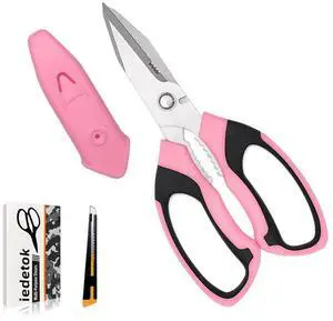 Utility Scissors Heavy Duty, Ultra Sharp Blade Shears, Comfortable Non-Slip Handle, Multipurpose Stainless Steel Scissors For Cutting Cardboard, Fabric, Carpet, Leather, Wire Utility Scissors Heavy Duty, Ultra Sharp Blade Shears, Comfortable Non-Slip Handle, Multipurpose Stainless Steel Scissors For Cutting Cardboard, Fabric, Carpet, Leather, Wire