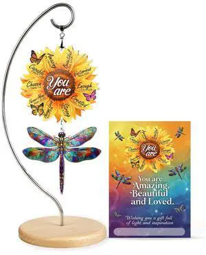 Christian Gifts for Women - Religious Desk Decor - Dragonflies Decor Suncatcher Effect - Sunflower Gift - Dragonfly Ornaments - Faith-Based Gift Idea for Mom, Friends, Sister, Female Coworker Christian Gifts for Women - Religious Desk Decor - Dragonflies Decor Suncatcher Effect - Sunflower Gift - Dragonfly Ornaments - Faith-Based Gift Idea for Mom, Friends, Sister, Female Coworker