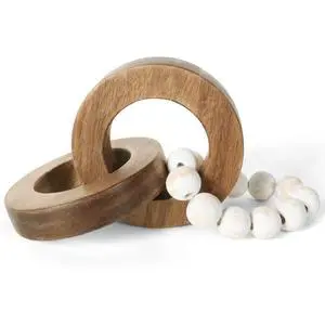 Wood Chain Link Decor, Minimalist Handmade Carved Knot Décor Accents for Shelf Coffee Table, Natural Boho Farmhouse Rustic Home Decor, Best Housewarming Gifts (8.86 inch) Wood Chain Link Decor, Minimalist Handmade Carved Knot Décor Accents for Shelf Coffee Table, Natural Boho Farmhouse Rustic Home Decor, Best Housewarming Gifts (8.86 inch)