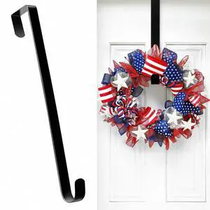 4th of July Decorations Wreath Hangers for Front Door,12" Patriotic Wreath Hook Holder Over The Door Hanger,Metal Garland Hangers Hook for Patriotic Independence Christmas Porch Decor 4th of July Decorations Wreath Hangers for Front Door,12" Patriotic Wreath Hook Holder Over The Door Hanger,Metal Garland Hangers Hook for Patriotic Independence Christmas Porch Decor
