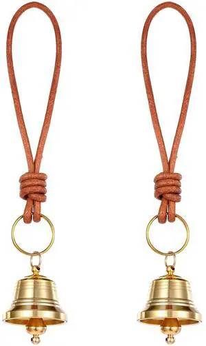 2 Pcs Brass Hanging Bells for Door Knob Vintage Small Bells Decoration Gold Jingle Bell Clear Ringing Decorative Bell Stocking Stuffers for Home Garden Shopkeepers Christmas Decor 2 Pcs Brass Hanging Bells for Door Knob Vintage Small Bells Decoration Gold Jingle Bell Clear Ringing Decorative Bell Stocking Stuffers for Home Garden Shopkeepers Christmas Decor