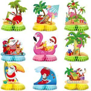 9 Pack Summer Christmas Honeycomb Table Centerpiece Decor July Summer Santa Table Ornaments Set Christmas Supplies Beach Party Decorations for Xmas Holiday Party Supplies 9 Pack Summer Christmas Honeycomb Table Centerpiece Decor July Summer Santa Table Ornaments Set Christmas Supplies Beach Party Decorations for Xmas Holiday Party Supplies