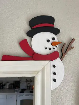 2024 Christmas Door Topper Holiday Home Decor Funny Snowman Santa Claus Top Door Frame Corner Sign Decorations, Windows Walls DIY Craft for Christmas Party Ornament (Snowman 2) 2024 Christmas Door Topper Holiday Home Decor Funny Snowman Santa Claus Top Door Frame Corner Sign Decorations, Windows Walls DIY Craft for Christmas Party Ornament (Snowman 2)