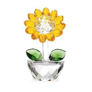 Crystal Sunflower with Bud Glass Sunflower Figurine Collectible, Small Sunflower Ornament Paperweight Table Decoration with Gift Box, Glass Bouquet Flowers Centerpieces for Home Decors Crystal Sunflower with Bud Glass Sunflower Figurine Collectible, Small Sunflower Ornament Paperweight Table Decoration with Gift Box, Glass Bouquet Flowers Centerpieces for Home Decors