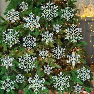 36 Pack Christmas Ornaments Snowflakes Decorations - Iridescent Plastic Snowflakes Hanging Decorations for Winter Holiday Christmas Birthday Party Decoration Supplies 36 Pack Christmas Ornaments Snowflakes Decorations - Iridescent Plastic Snowflakes Hanging Decorations for Winter Holiday Christmas Birthday Party Decoration Supplies
