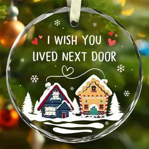 Christmas Friend Ornament - Friend Gifts for Women - I Wish You Lived Next Door - Friendship, Long Distance Relationship Gifts for Women BFF Her - Going Away Gift for Friends Moving Christmas Friend Ornament - Friend Gifts for Women - I Wish You Lived Next Door - Friendship, Long Distance Relationship Gifts for Women BFF Her - Going Away Gift for Friends Moving